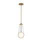 Eurofase Lighting Solari 19" Dimmable Gold Pendant Light With Clear Glass Shade