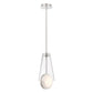 Eurofase Lighting Solari 19" Dimmable Polished Nickel Pendant Light With Clear Glass Shade