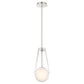 Eurofase Lighting Solari 19" Dimmable Polished Nickel Pendant Light With Clear Glass Shade