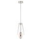 Eurofase Lighting Solari 19" Dimmable Polished Nickel Pendant Light With Clear Glass Shade