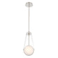 Eurofase Lighting Solari 19" Dimmable Polished Nickel Pendant Light With Clear Glass Shade