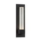 Eurofase Lighting Solato 5" Large Dimmable Integrated LED Black Outdoor Wall Sconce With Seeded Glass Shade