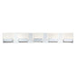 Eurofase Lighting Sonic 37" 5-Light Dimmable Integrated LED Chrome Bath Bar With Etched Glass Shades