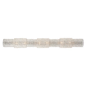 Eurofase Lighting Sposa 50" 8-Light Dimmable Halogen Chrome Wall Sconce With Clear Crystal Shade