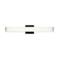 Eurofase Lighting Springfield 24" Dimmable Integrated LED Black Wall Sconce With White Acrylic Shade