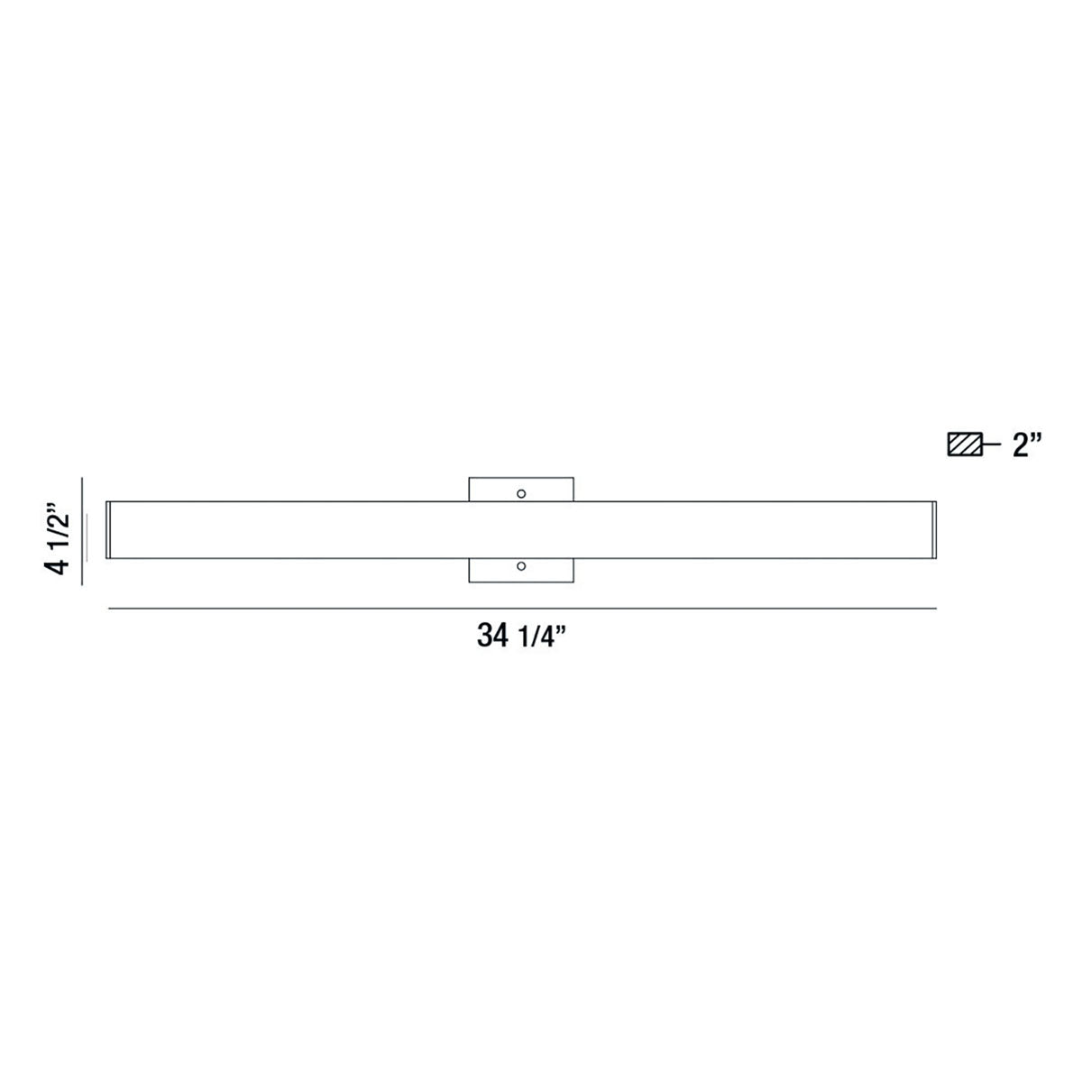 Eurofase Lighting Springfield 34" Dimmable Integrated LED Gold Wall Sconce With White Acrylic Shade