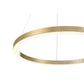 Eurofase Lighting Spunto 28" Round Dimmable LED Brushed Gold Metal Chandelier With Opal White Acrylic Shade