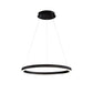 Eurofase Lighting Spunto 28" Round Dimmable LED Matte Black Metal Chandelier With Opal White Acrylic Shade