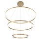 Eurofase Lighting Spunto 61" 3-Tier Dimmable Integrated LED Gold Chandelier With Opal White Shades