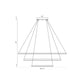 Eurofase Lighting Spunto 61" 3-Tier Dimmable Integrated LED Gold Chandelier With Opal White Shades