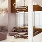 Eurofase Lighting Spunto 61" 3-Tier Round Dimmable LED Silver Metal Chandelier With Opal White Acrylic Shades