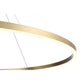 Eurofase Lighting Spunto 61" Round Dimmable LED Brushed Gold Metal Chandelier With Opal White Acrylic Shade