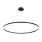 Eurofase Lighting Spunto 61" Round Dimmable LED Matte Black Metal Chandelier With Opal White Acrylic Shades
