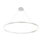 Eurofase Lighting Spunto 61" Round Dimmable LED Silver Metal Chandelier With Opal White Acrylic Shades