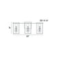 Eurofase Lighting Stafford 23" 3-Light Dimmable Incandescent Black/ Chrome Bath Bar Vanity Light