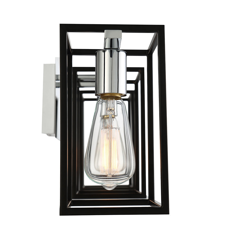 Eurofase Lighting Stafford 32" 4-Light Dimmable Incandescent Black/ Chrome Bath Bar Vanity Light