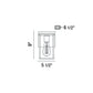 Eurofase Lighting Stafford 6" Dimmable Incandescent Black/ Chrome Wall Sconce