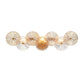 Eurofase Lighting Sue-Anne 30" 3-Light Matte Gold Metal Vanity Light With Clear & Amber Glass Shades