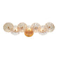 Eurofase Lighting Sue-Anne 30" 3-Light Matte Gold Metal Vanity Light With Clear & Amber Glass Shades