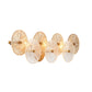 Eurofase Lighting Sue-Anne 30" 3-Light Matte Gold Metal Vanity Light With Clear & Amber Glass Shades