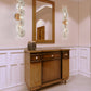 Eurofase Lighting Sue-Anne 30" 3-Light Matte Gold Metal Vanity Light With Clear & Amber Glass Shades