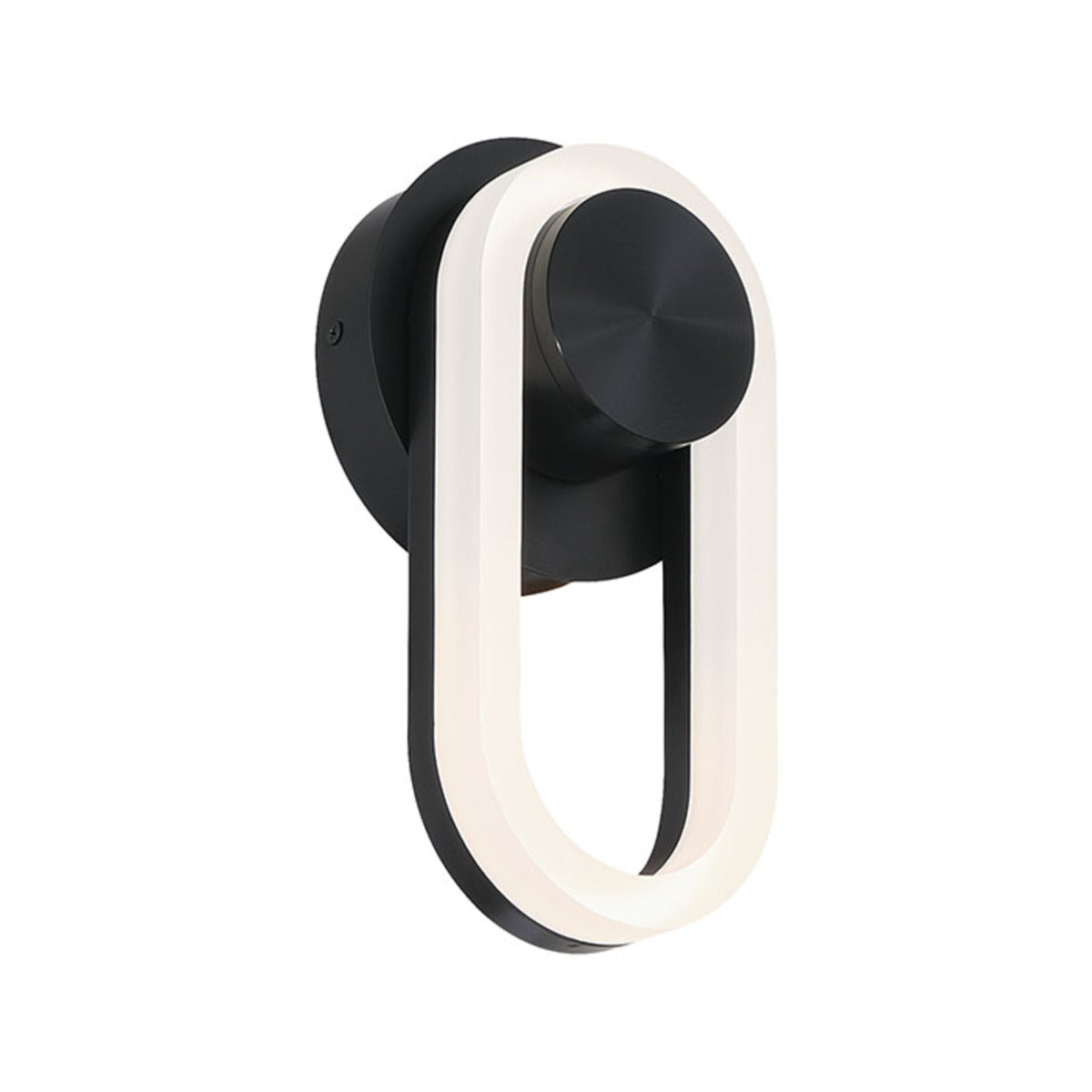 Eurofase Lighting Swing 14" 1-Light Integrated LED Matte Black Steel Outdoor Wall Sconce