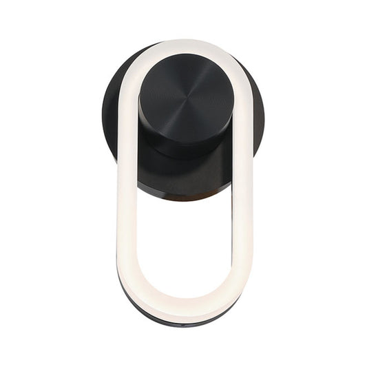 Eurofase Lighting Swing 14" 1-Light Integrated LED Matte Black Steel Outdoor Wall Sconce