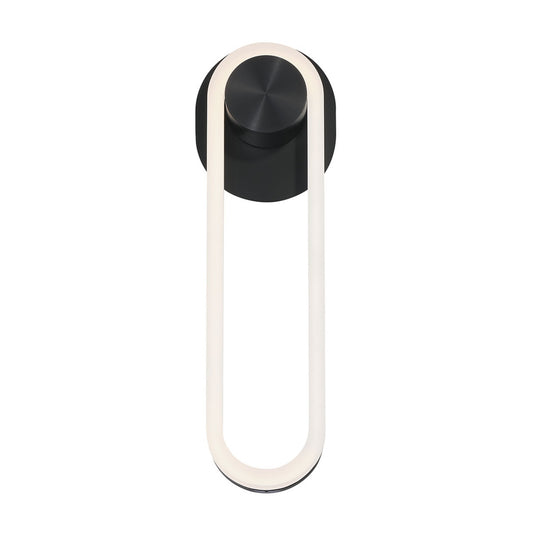 Eurofase Lighting Swing 18" 1-Light Integrated LED Matte Black Steel Outdoor Wall Sconce