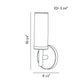 Eurofase Lighting Sydney 5" Dimmable Incandescent Chrome Wall Sconce With White Glass Shade