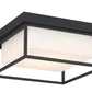 Eurofase Lighting Tamar 12" Dimmable Integrated LED Black Flush Mount With Opal White Glass Shade
