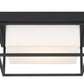 Eurofase Lighting Tamar 12" Dimmable Integrated LED Black Flush Mount With Opal White Glass Shade