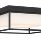 Eurofase Lighting Tamar 12" Dimmable Integrated LED Black Flush Mount With Opal White Glass Shade