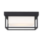 Eurofase Lighting Tamar 12" Dimmable Integrated LED Black Flush Mount With Opal White Glass Shade