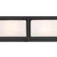 Eurofase Lighting Tamar 20" 3-Light Dimmable Integrated LED Black Wall Sconce With Opal White Glass Shades