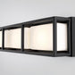 Eurofase Lighting Tamar 20" 3-Light Dimmable Integrated LED Black Wall Sconce With Opal White Glass Shades