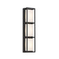 Eurofase Lighting Tamar 20" 3-Light Dimmable Integrated LED Black Wall Sconce With Opal White Glass Shades
