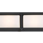 Eurofase Lighting Tamar 26" 4-Light Dimmable Integrated LED Black Vanity Light With Opal White Glass Shades