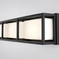 Eurofase Lighting Tamar 26" 4-Light Dimmable Integrated LED Black Vanity Light With Opal White Glass Shades