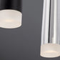Eurofase Lighting Tassone 2" Dimmable Integrated LED Black Pendant Light With Frosted Acrylic Shade
