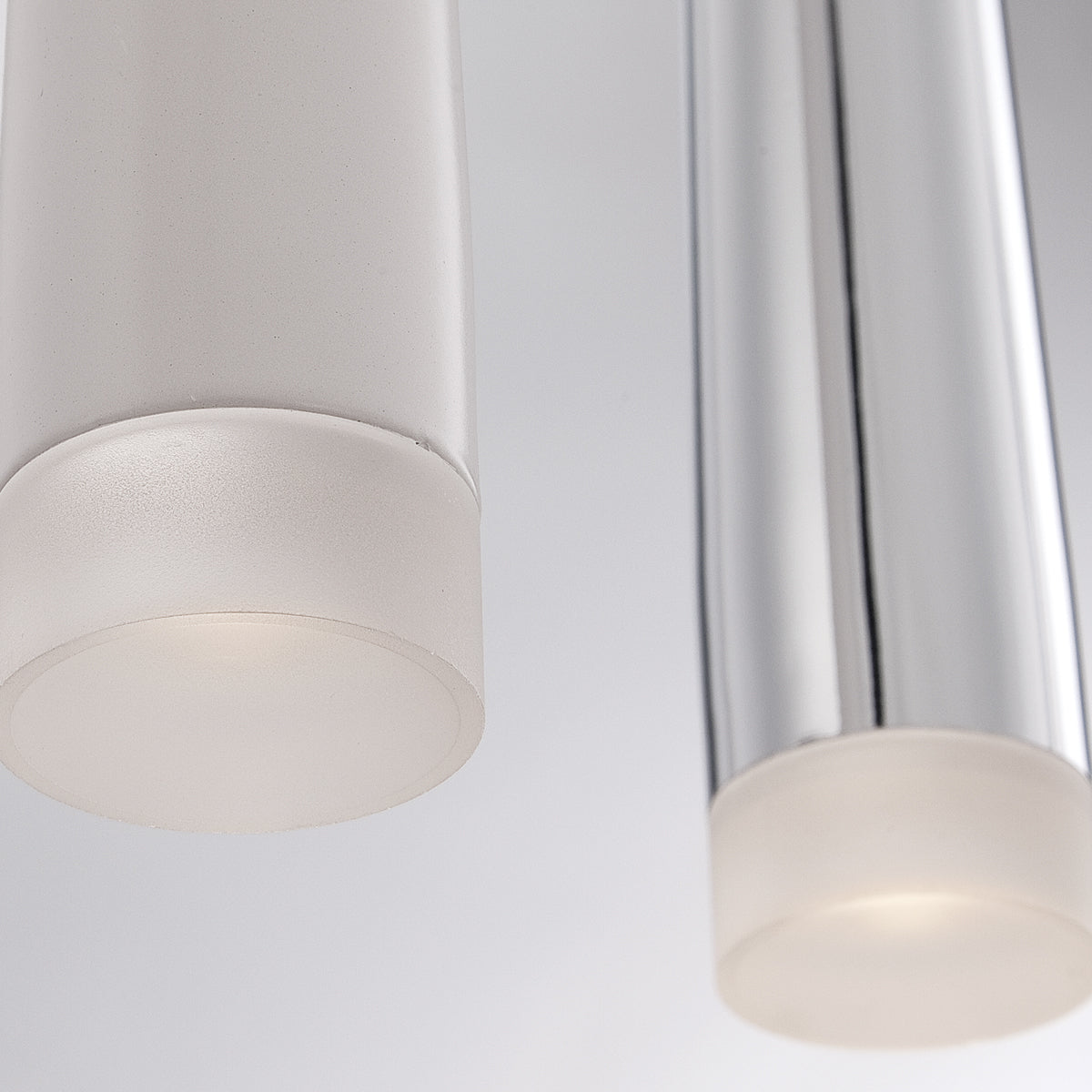 Eurofase Lighting Tassone 2" Dimmable Integrated LED Chrome Pendant Light With Frosted Acrylic Shade