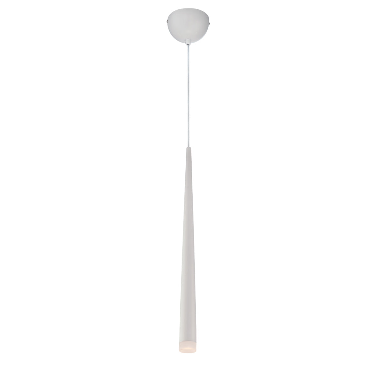 Eurofase Lighting Tassone 2" Dimmable Integrated LED White Pendant Light With Frosted Acrylic Shade