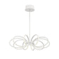 Eurofase Lighting Tela 23" 10-Light Dimmable Integrated LED White Pendant Light With Frosted White Acrylic Shades