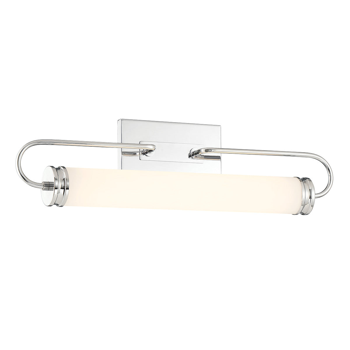 Eurofase Lighting Tellie 25" Chrome Vanity Light With White Glass Shade