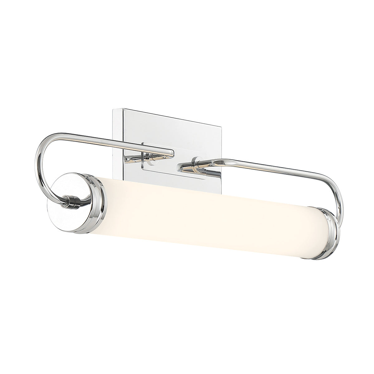 Eurofase Lighting Tellie 25" Chrome Vanity Light With White Glass Shade