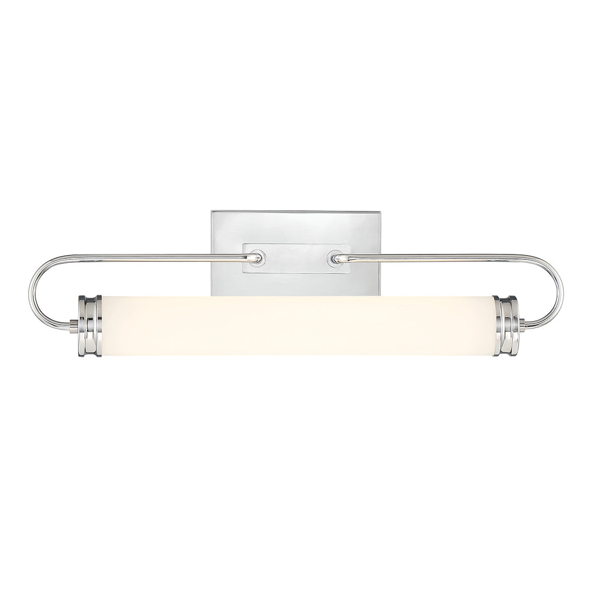 Eurofase Lighting Tellie 25" Chrome Vanity Light With White Glass Shade