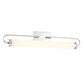 Eurofase Lighting Tellie 35" Chrome Vanity Light With White Glass Shade