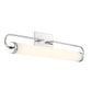 Eurofase Lighting Tellie 35" Chrome Vanity Light With White Glass Shade