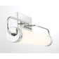 Eurofase Lighting Tellie 35" Chrome Vanity Light With White Glass Shade