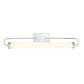 Eurofase Lighting Tellie 35" Chrome Vanity Light With White Glass Shade