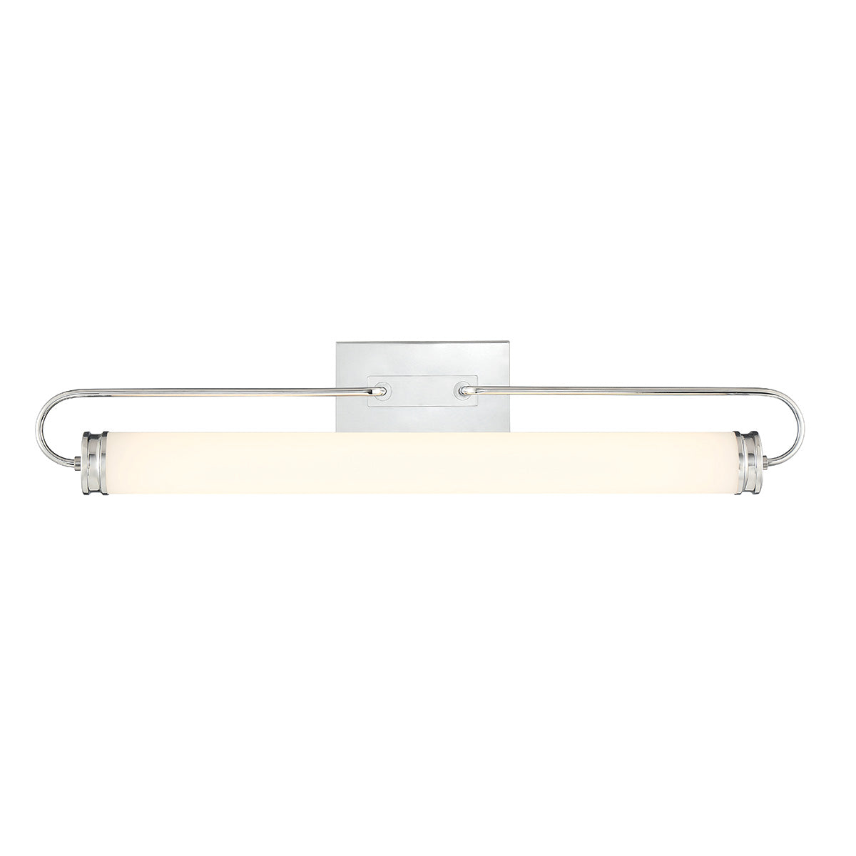 Eurofase Lighting Tellie 35" Chrome Vanity Light With White Glass Shade